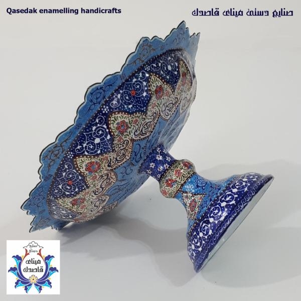 بشقاب پایه دار میناکاری ۲۰ سانتیمتر کد ۲۰۹۷