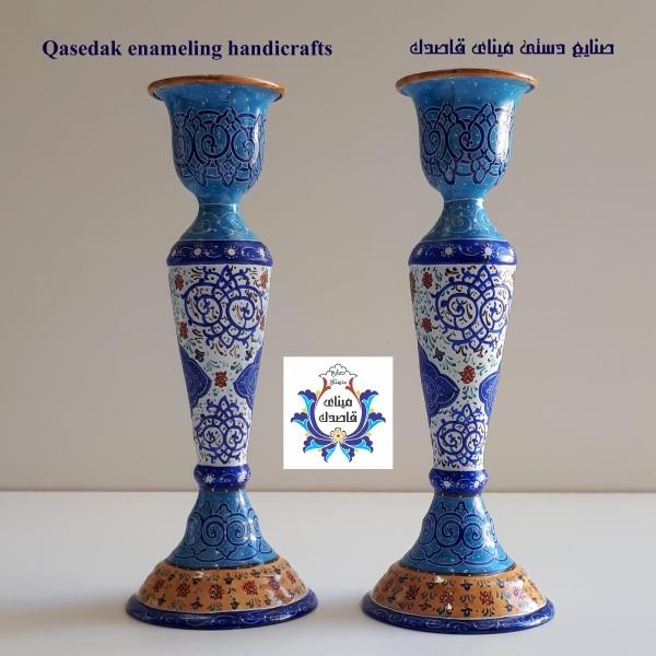 شمعدان میناکاری ۲۲ سانتیمتر کد ۳