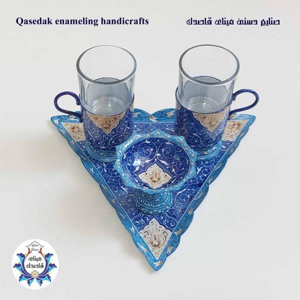 سرویس چایخوری دو نفره میناکاری کد ۴