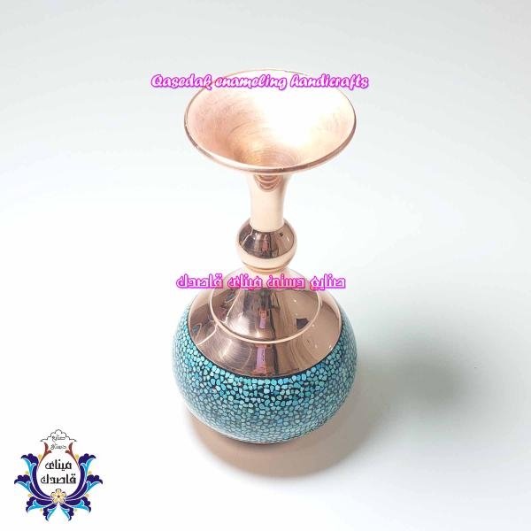 گلدان فیروزه کوبی ۲۰ سانتیمتر کد ۱