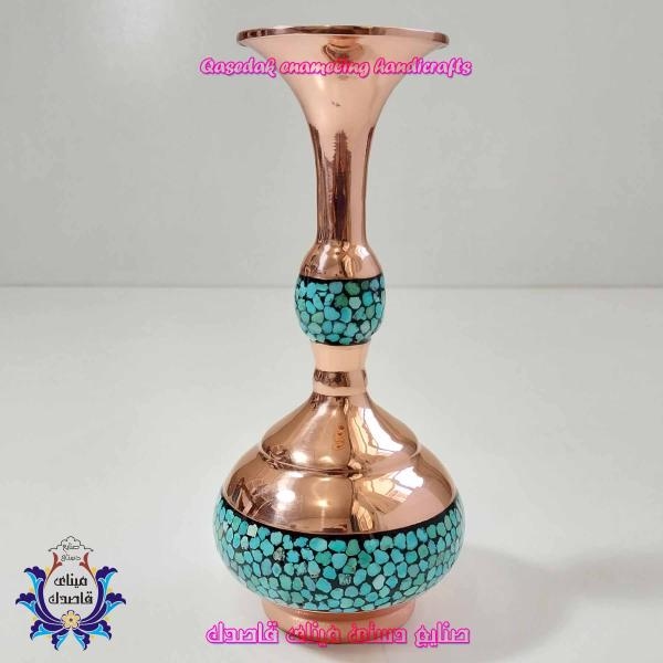 گلدان فیروزه کوبی ۱۶ سانتیمتر کد ۱