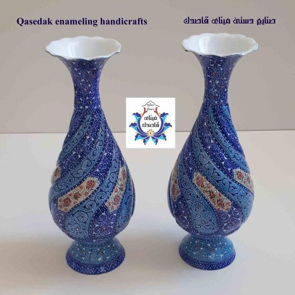 گلدان میناکاری ۲۵ سانتیمتر کد ۱۶۰۵