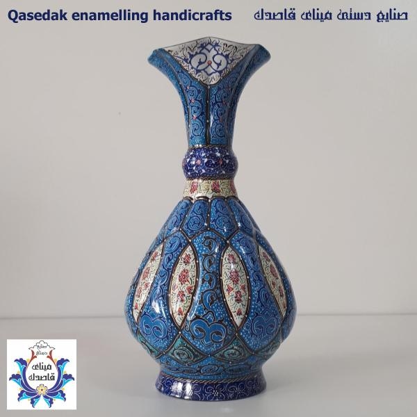 گلدان میناکاری پاپیونی ۲۵ سانتیمتر کد ۲۶۰۲