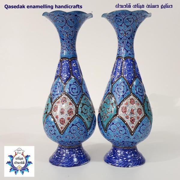 گلدان میناکاری موشکی ۲۰ سانتیمتر کد ۱۵۰۲