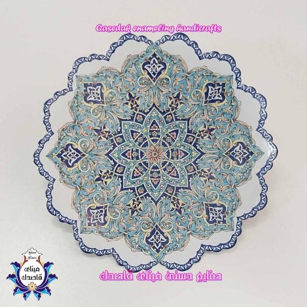 بشقاب ۳۰ سانتیمتر خیال قاصدک | جلوه‌ای باشکوه از هنر میناکاری ایرانی