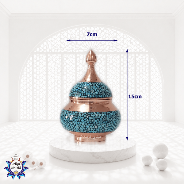 سرویس چای‌خوری فیروزه‌کوبی ۶ نفره؛ پذیرایی لوکس با هنر اصیل ایرانی
