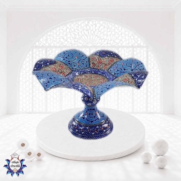 بشقاب پایه‌دار گلبرگی 20 سانتیمتر کد 2775 | طراحی زیبا و کاربردی برای میز شما