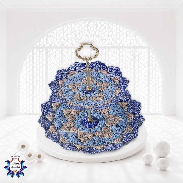 شیرینی خوری دو طبقه میناکاری کد 13