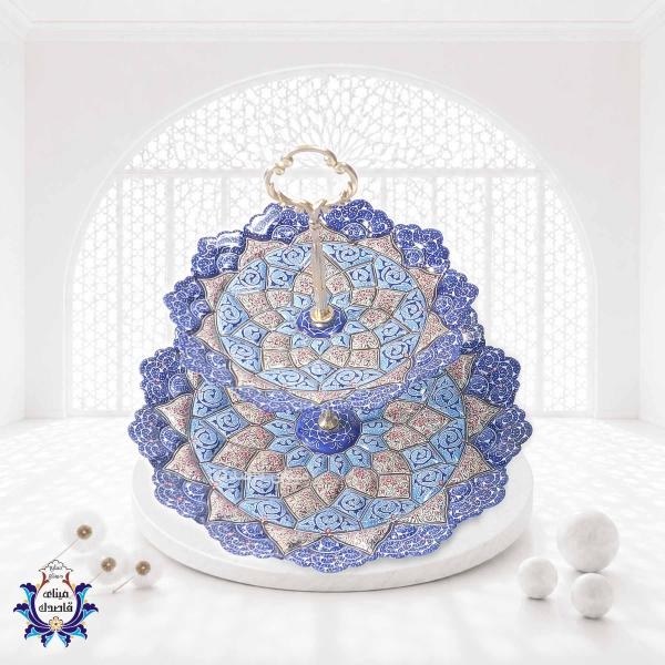 شیرینی خوری دو طبقه میناکاری کد 13
