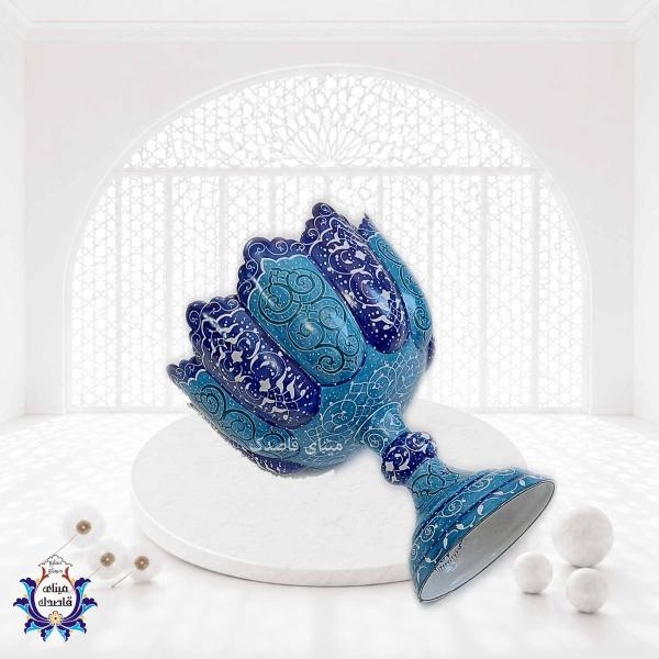 کاسه پایه دار میناکاری ۲۰ سانتیمتر  کد ۲۳۳۴