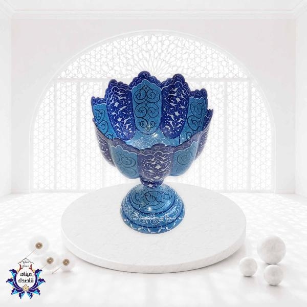 کاسه پایه دار میناکاری ۲۰ سانتیمتر  کد ۲۳۳۴