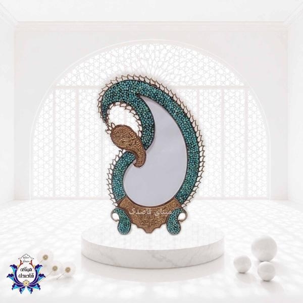 آیینه و شمعدان فیروزه کوبی ۳۲cm کد ۲
