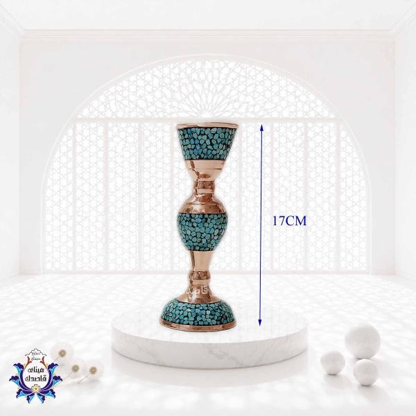 آیینه و شمعدان فیروزه کوبی ۳۲cm کد ۲