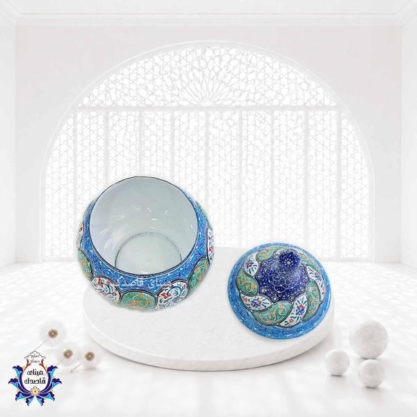 قندان میناکاری سایز متوسط کد ۲۸۲۷