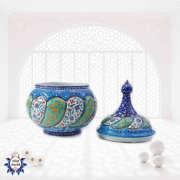 قندان میناکاری سایز متوسط کد ۲۸۲۷