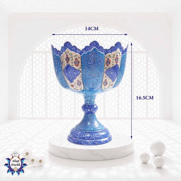 کاسه پایه دار میناکاری ۲۰ سانتیمتر کد ۲۳۳۳