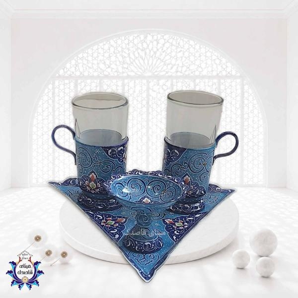 سرویس چایخوری دو نفره میناکاری کد ۵