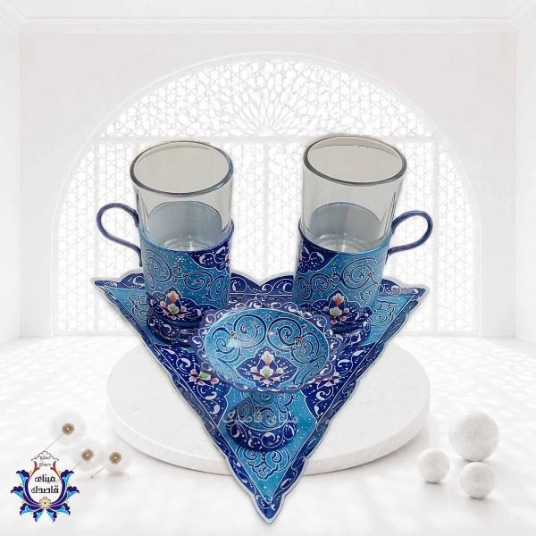 سرویس چایخوری دو نفره میناکاری کد ۵