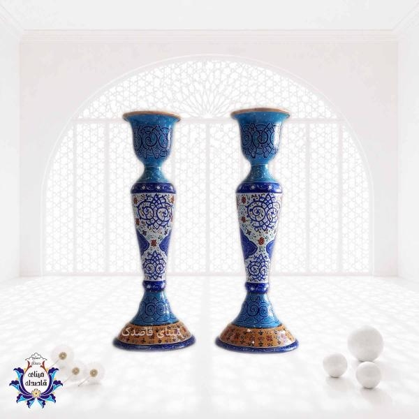 شمعدان میناکاری ۲۲ سانتیمتر کد ۳