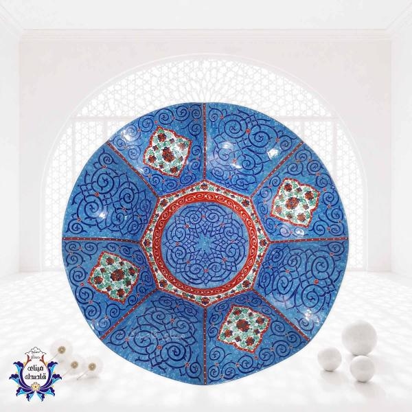 بشقاب پایه دار گلبرگی ۲۵سانتیمتر کد۲۷۵۵