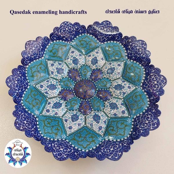 بشقاب میناکاری ۲۰ سانتیمتر کد ۱۱۵۴