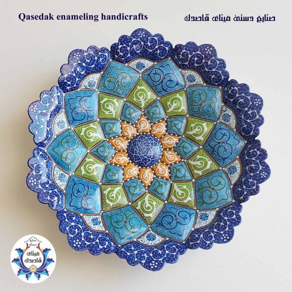بشقاب میناکاری ۲۰ سانتیمتر کد ۱۱۵۶