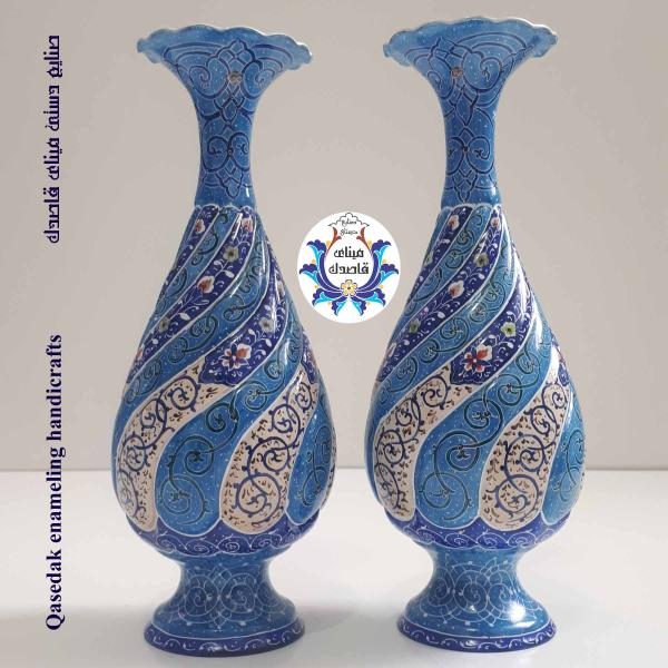 گلدان میناکاری ۲۵ سانتیمتر کد ۱۶۱۲
