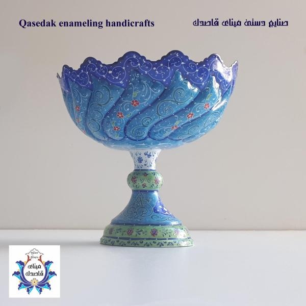 کاسه پایه دار میناکاری ۲۰ سانتیمتر کد ۲۳۳۱