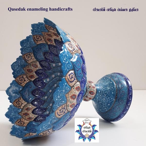 کاسه پایه دار میناکاری ۳۰ سانتیمتر کد ۲۴۴۱
