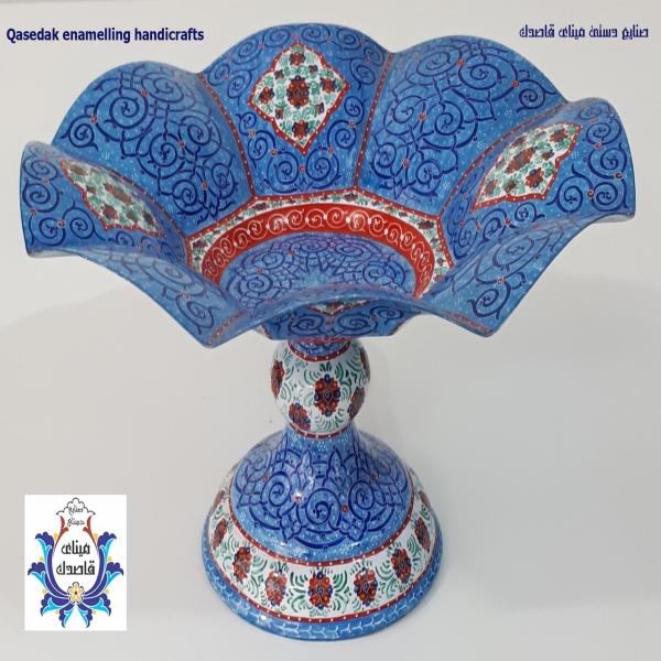 بشقاب پایه دار گلبرگی ۲۵سانتیمتر کد۲۷۵۵