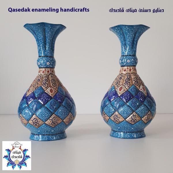گلدان میناکاری پاپیونی ۲۵ سانتیمتر کد ۲۶۰۱