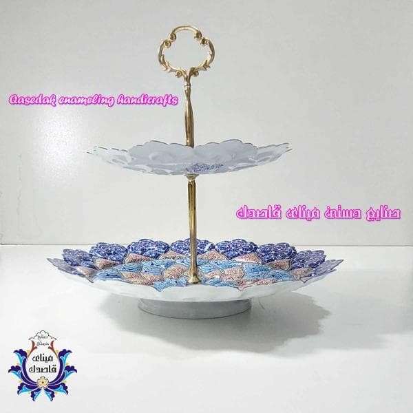 شیرینی خوری دو طبقه میناکاری کد 13