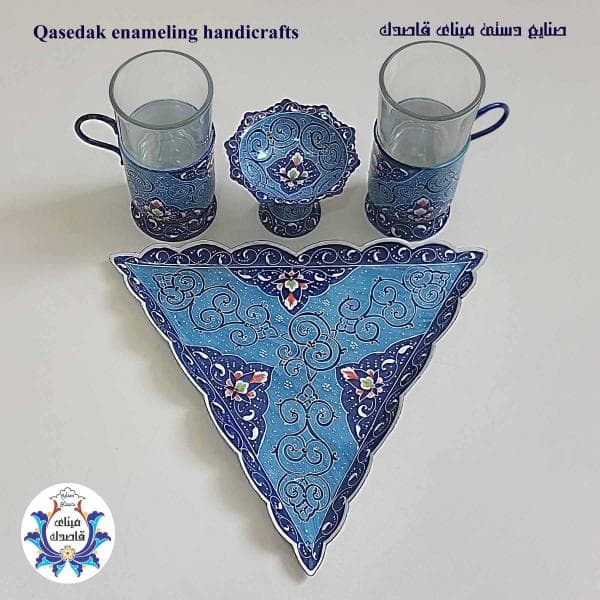 سرویس چایخوری دو نفره میناکاری کد ۵