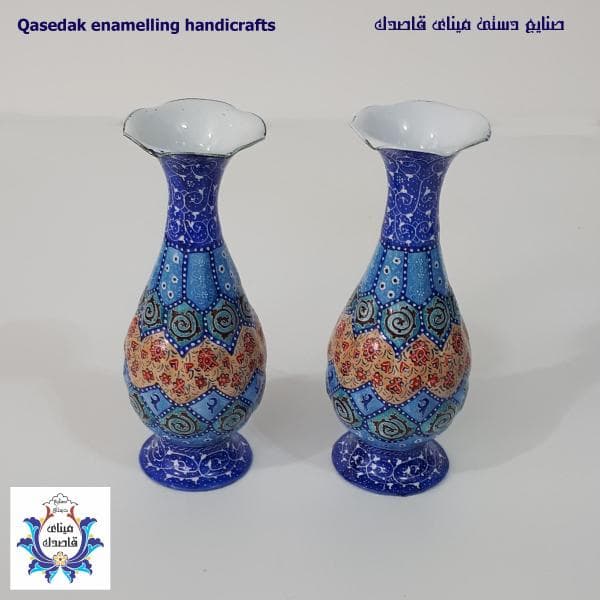 گلدان میناکاری موشکی ۱۶ سانتیمتر کد ۱۴۰۵