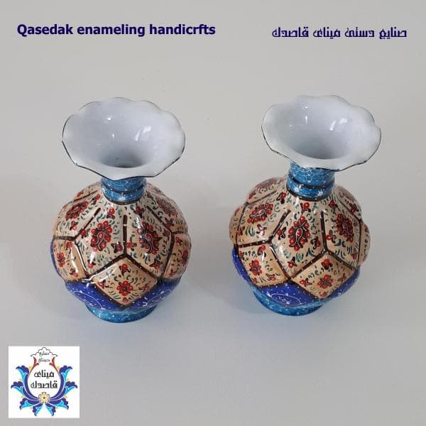 گلدان میناکاری شلغمی ۸ سانتیمتر کد 3