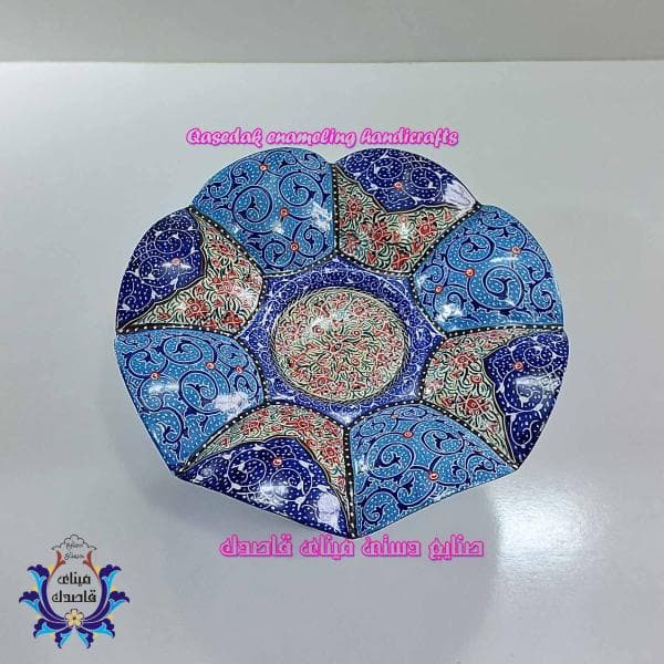 بشقاب پایه‌دار گلبرگی 20 سانتیمتر کد 2775 | طراحی زیبا و کاربردی برای میز شما