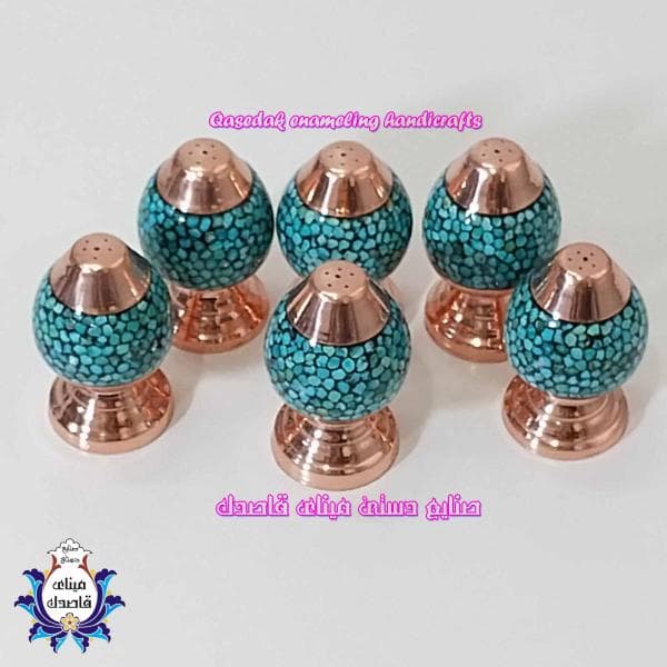 نمکدان فیروزه‌کوبی؛ جلوه‌ای اصیل از هنر ایرانی روی میز شما