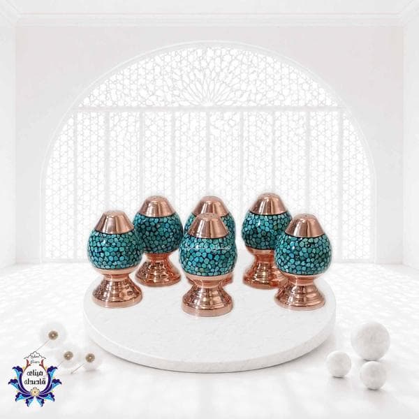 نمکدان فیروزه‌کوبی؛ جلوه‌ای اصیل از هنر ایرانی روی میز شما