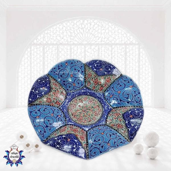 بشقاب پایه‌دار گلبرگی 20 سانتیمتر کد 2775 | طراحی زیبا و کاربردی برای میز شما