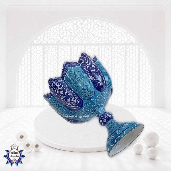 کاسه پایه دار میناکاری ۲۰ سانتیمتر  کد ۲۳۳۴