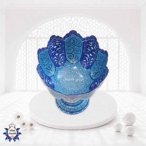 کاسه پایه دار میناکاری ۲۰ سانتیمتر  کد ۲۳۳۴
