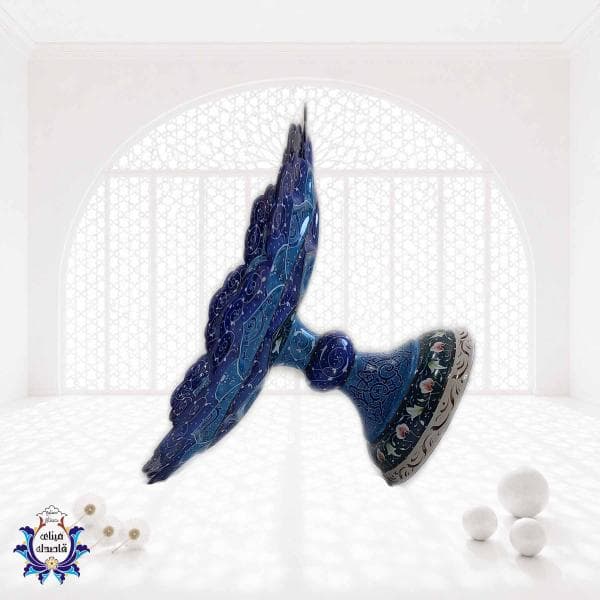 بشقاب پایه دار میناکاری ۲۰ سانتیمتر  کد ۲۱۰۲