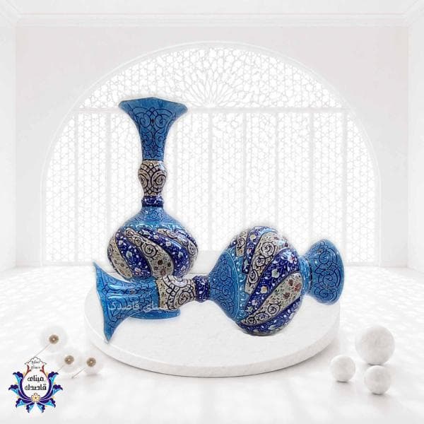 گلدان میناکاری پاپیونی ۲۵ سانتیمتری  کد ۲۶۰۳