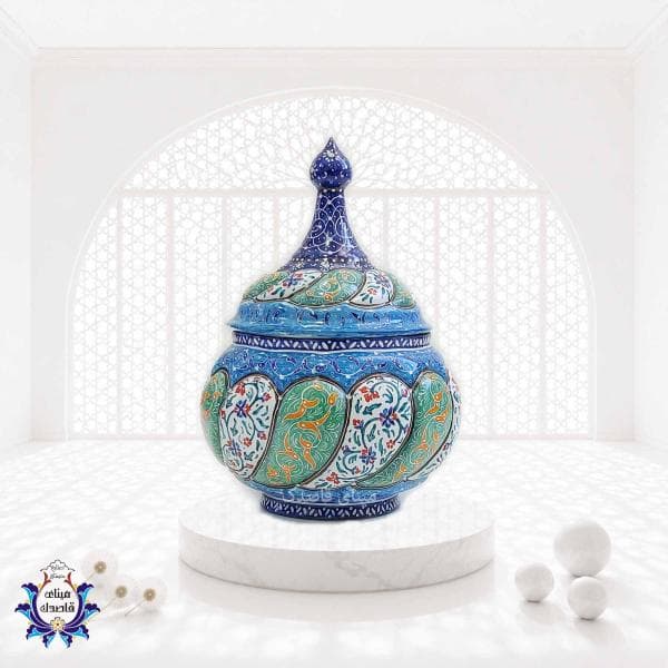 قندان میناکاری سایز متوسط کد ۲۸۲۷