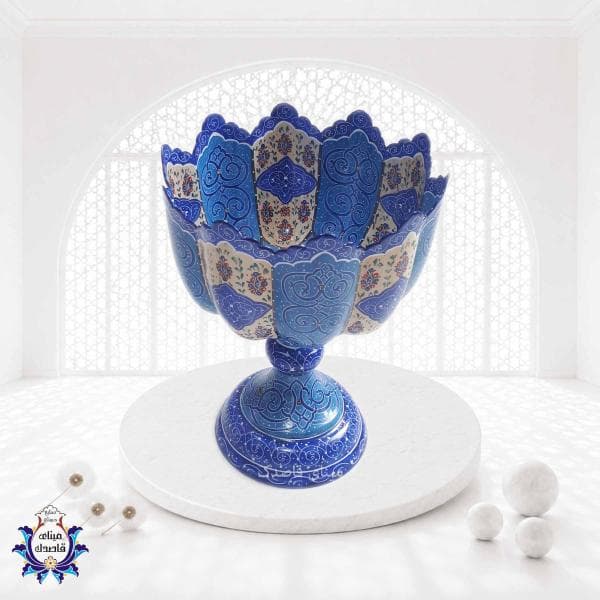 کاسه پایه دار میناکاری ۲۰ سانتیمتر کد ۲۳۳۳