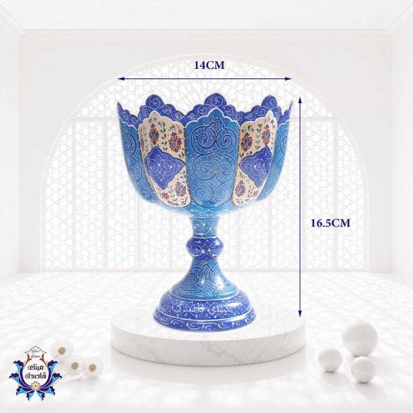 کاسه پایه دار میناکاری ۲۰ سانتیمتر کد ۲۳۳۳