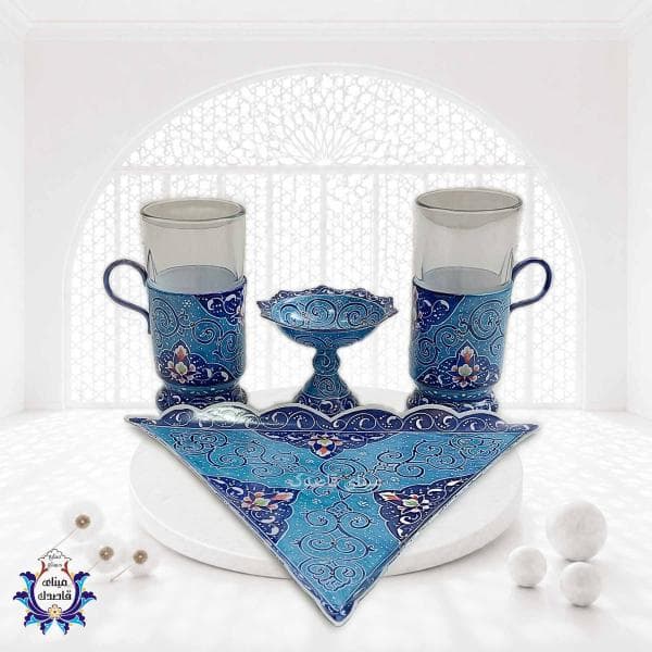 سرویس چایخوری دو نفره میناکاری کد ۵