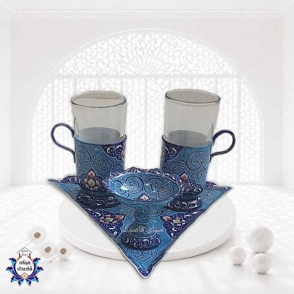 سرویس چایخوری دو نفره میناکاری کد ۵