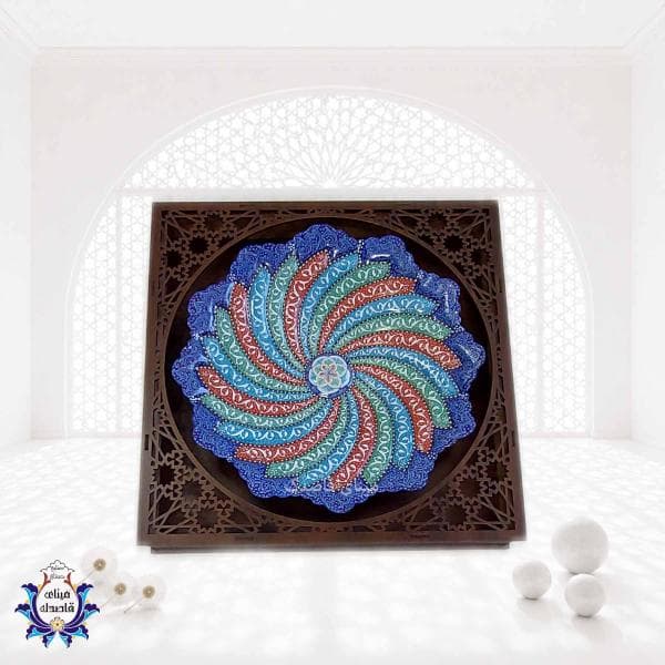 قاب بشقاب میناکاری ۲۵ سانتیمتر کد ۱۲۶۲