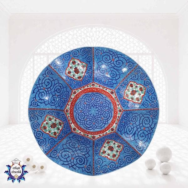 بشقاب پایه دار گلبرگی ۲۵سانتیمتر کد۲۷۵۵